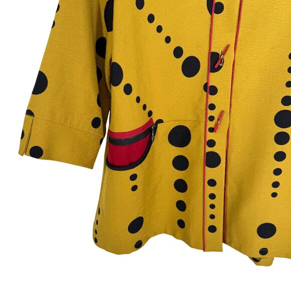 Moonlight by Y & S Small Mustard Wearable Art to Wear Artsy Shirt Top Abstract - Picture 6 of 8